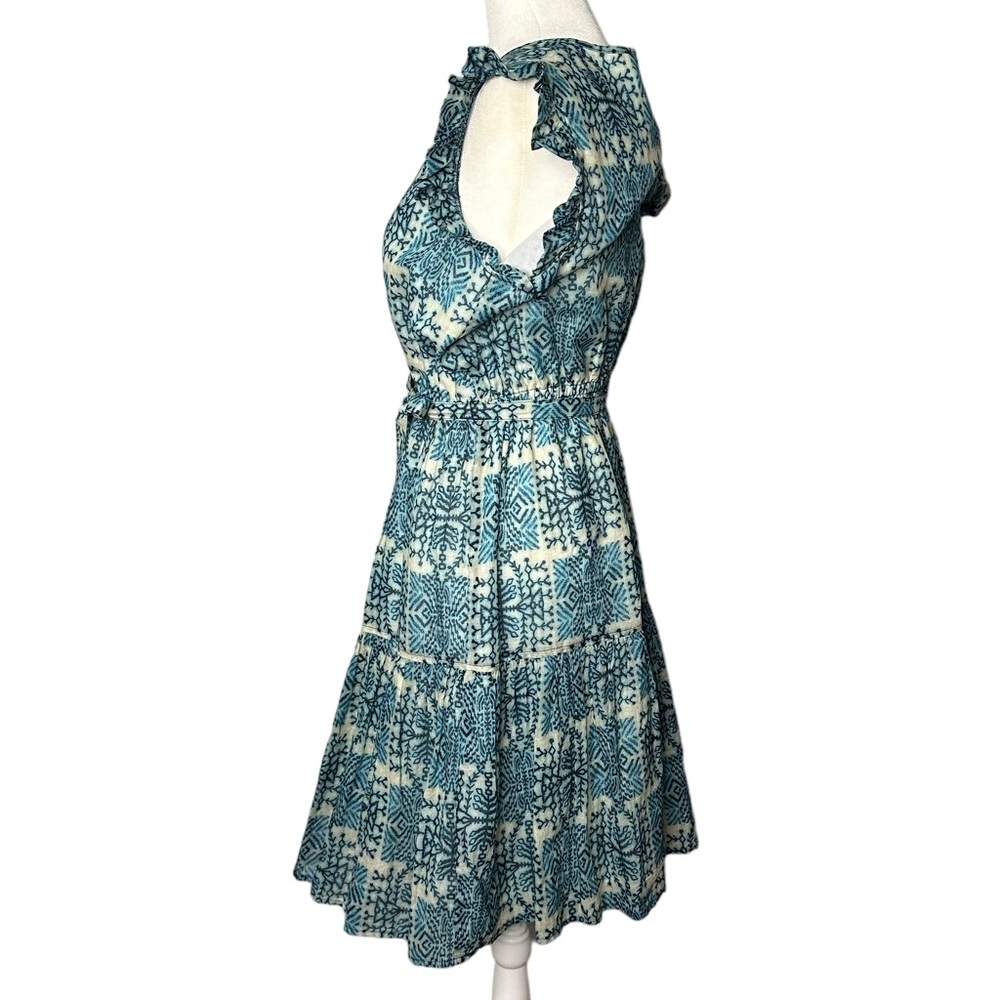 Finley Caroline Sleeveless Geo-Print Ruffle Mini Dress - Picture 5 of 9